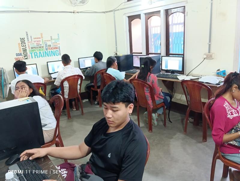Students training